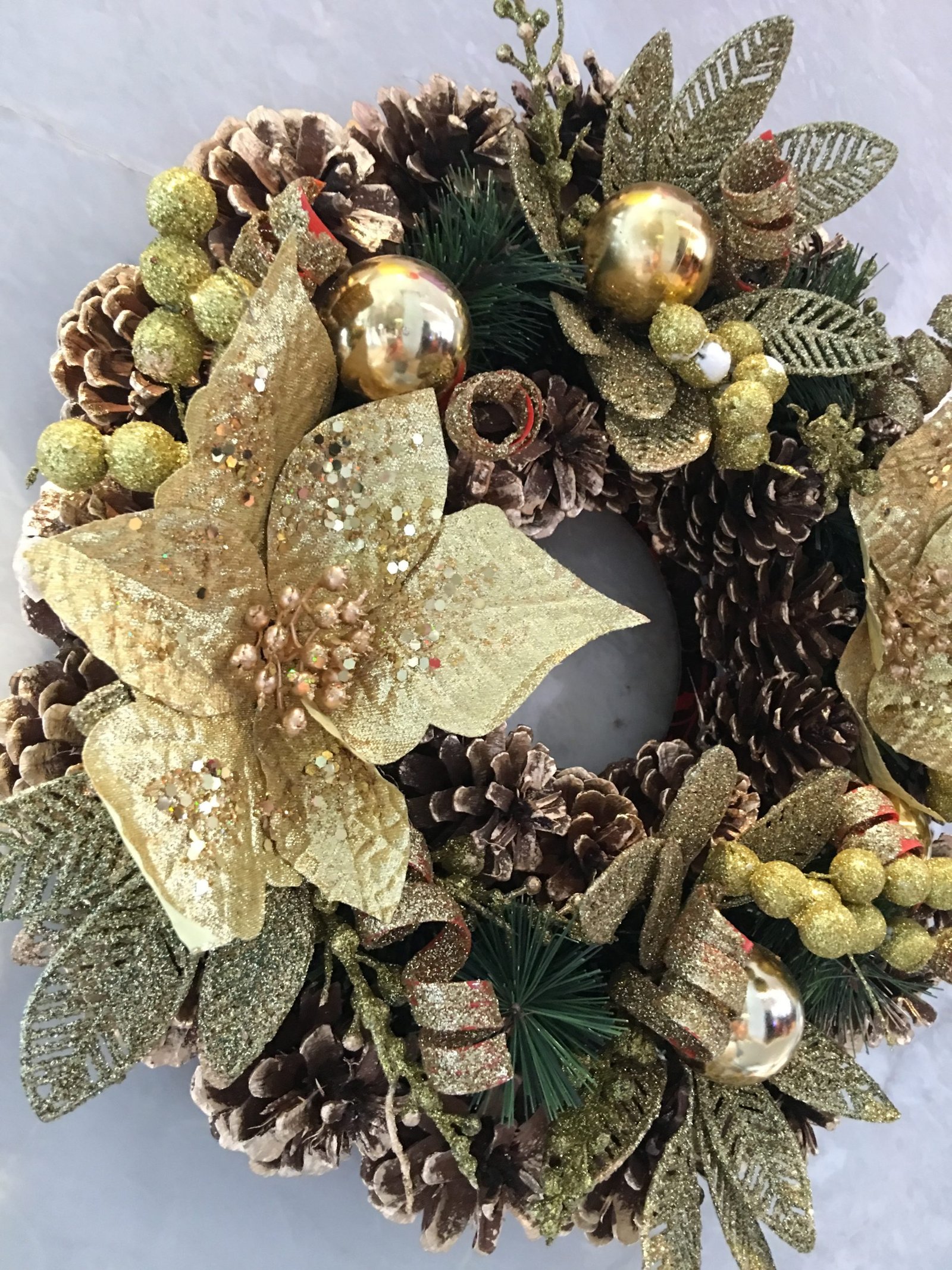 Hand-made Christmas wreath